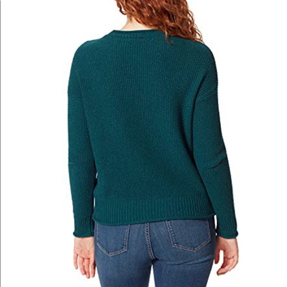 NWT Jessica Simspon Ladies' Woven Knit Roll Neck Sweater Small Teal - Picture 3 of 12